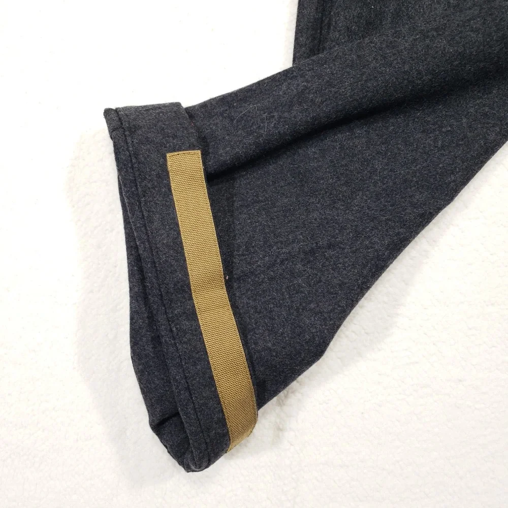 Banana Republic Dress Pants Mens 34/32 Gray Wool Blend Trousers Military Tab VTG